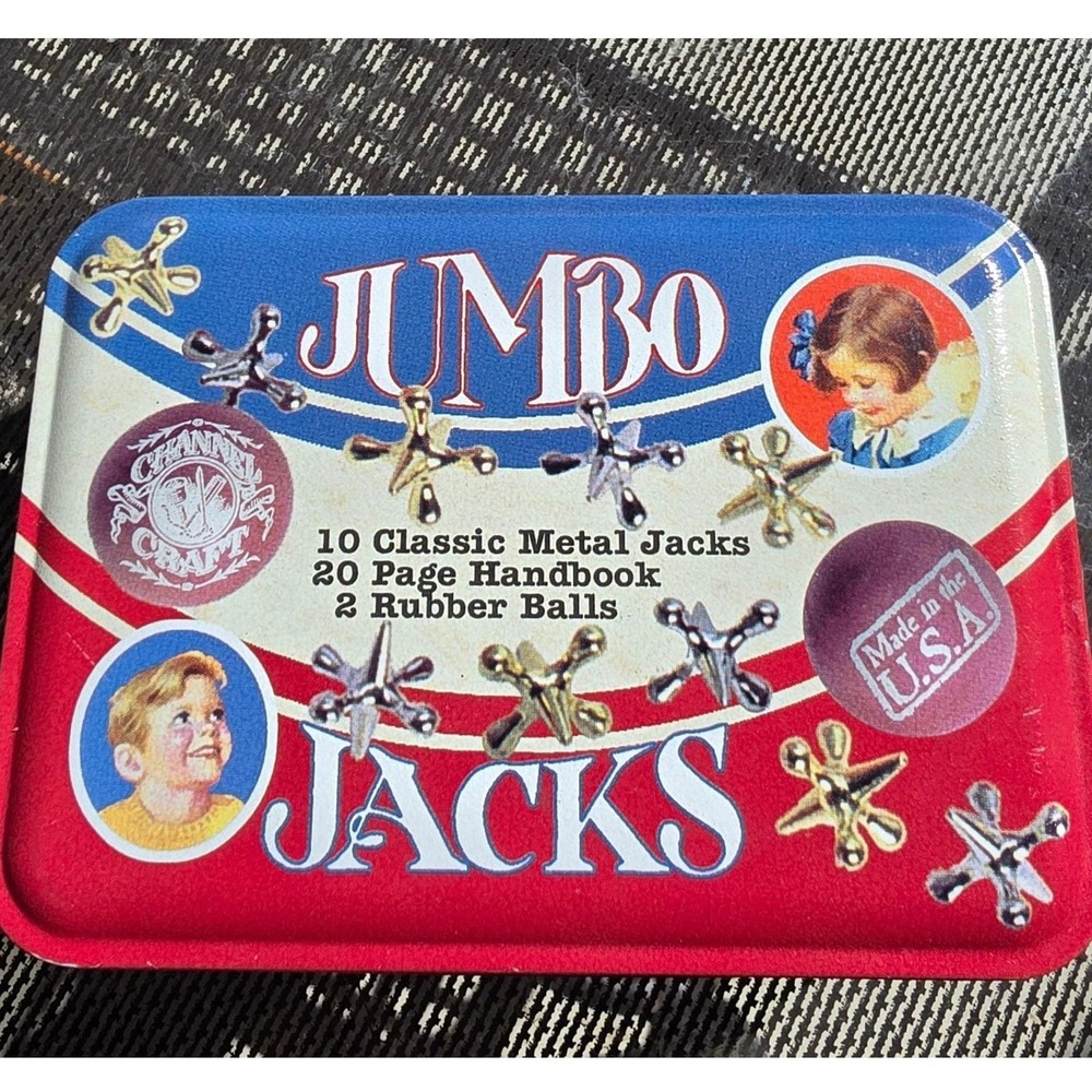 Channel Craft COMPLETE Retro Jumbo Jacks Game Tin Set - Made in USA